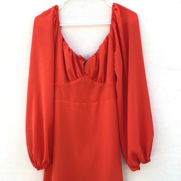 Princess Polly Womens Size 12 Yolanda puff sleeve red mini dress - Picture 5 of 11